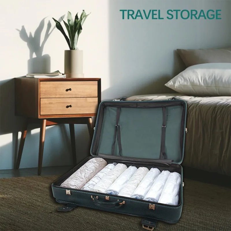 No Need Pump Vacuum Storage Bags Large Capacity Clothes Organize Bag Space Saver Home Comforters Blankets Compression Pounches 3