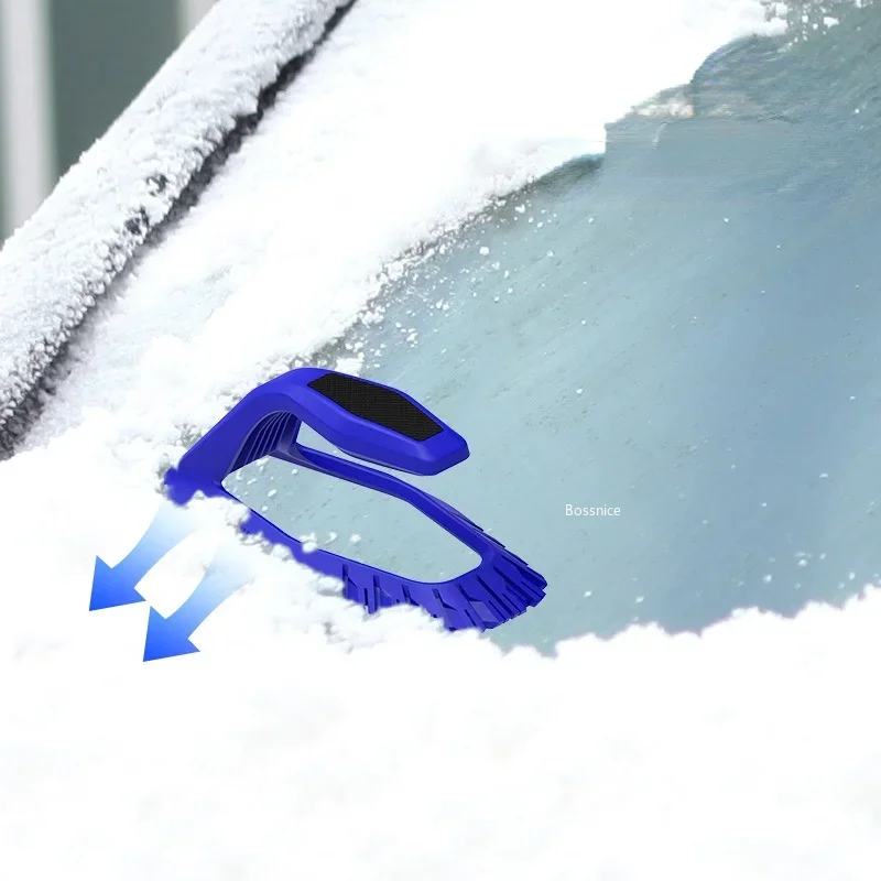 4-in-1 Car Ice Scraper Windshield Ice Breaker Quick Clean Glass Brush Snow Remover TPU Tool Auto Window Winter Snow Brush Shovel
