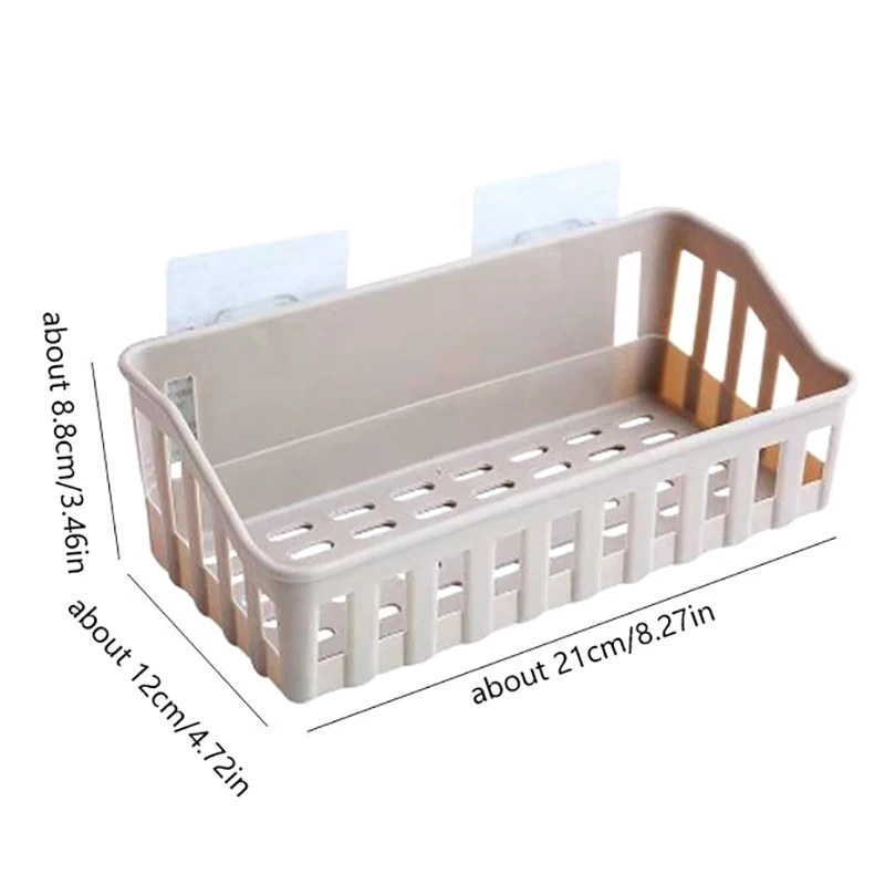 Plastic Bathroom Shelf Organizer No Drill Organizer Shower Storage Rack Wall Mount Toilet Shampoo Holder Bathroom Accessories 5