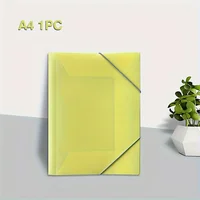 1Pc/5pcs A4 Office Project Binder with Elastic Closure - Large Capacity, Elastic Cord File Bag, Drawstring Document Pouch, 3
