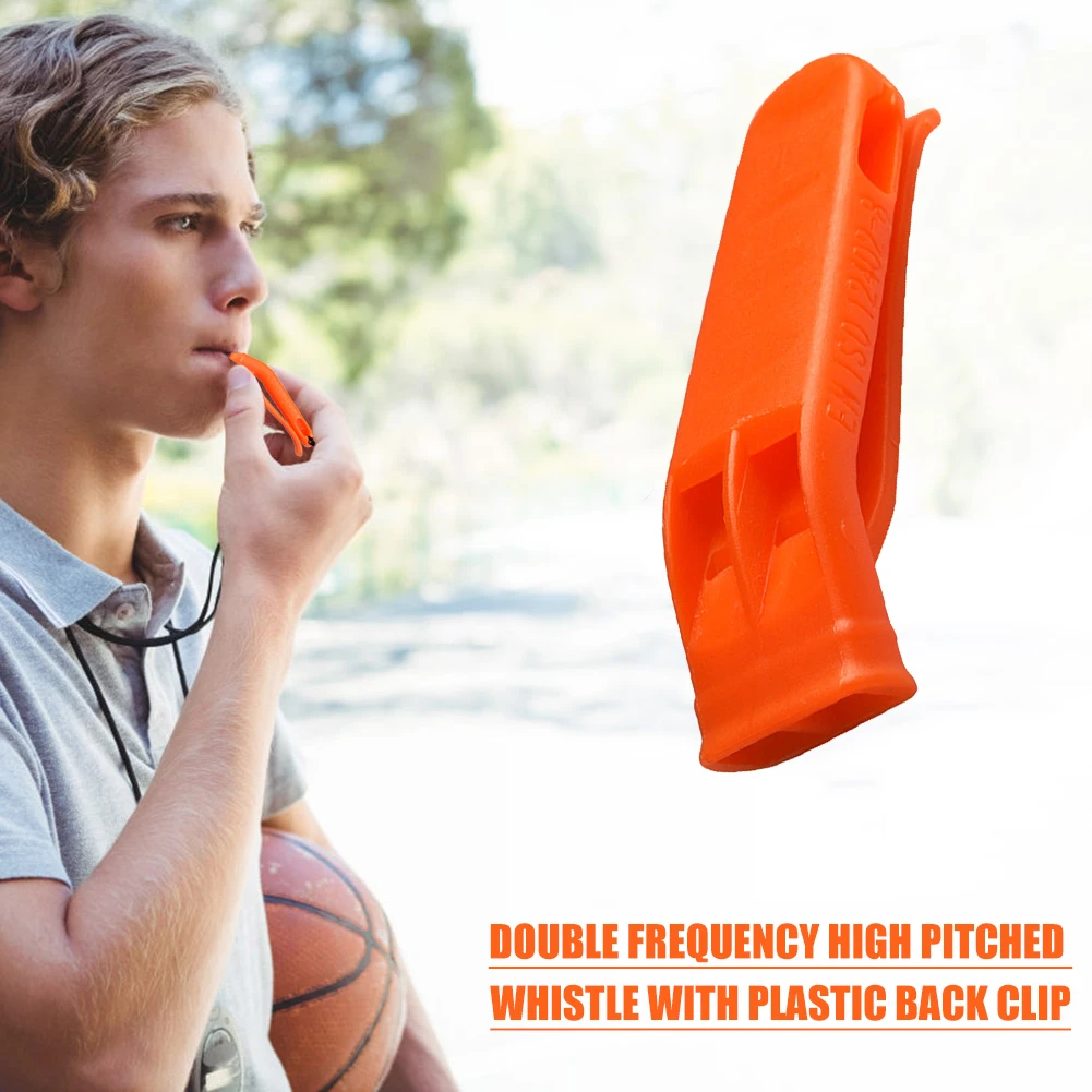 50~5PCS Whistle Outdoor Camping Hiking Survival Rescue Emergency Loud Whistle Sport Match Double Pipe Dual Band Whistle 3