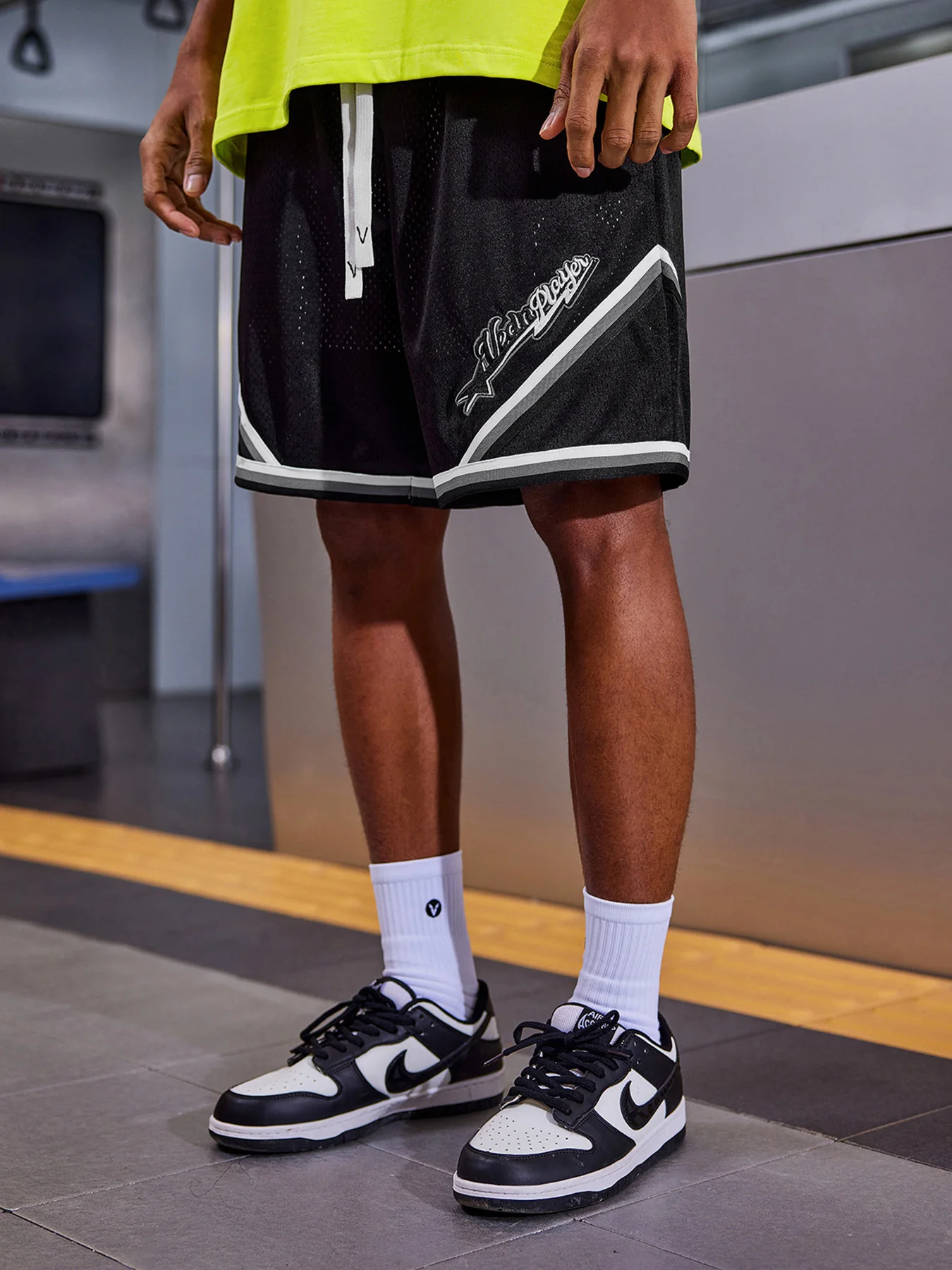 Sky Blue Mesh Basketball Shorts for Men