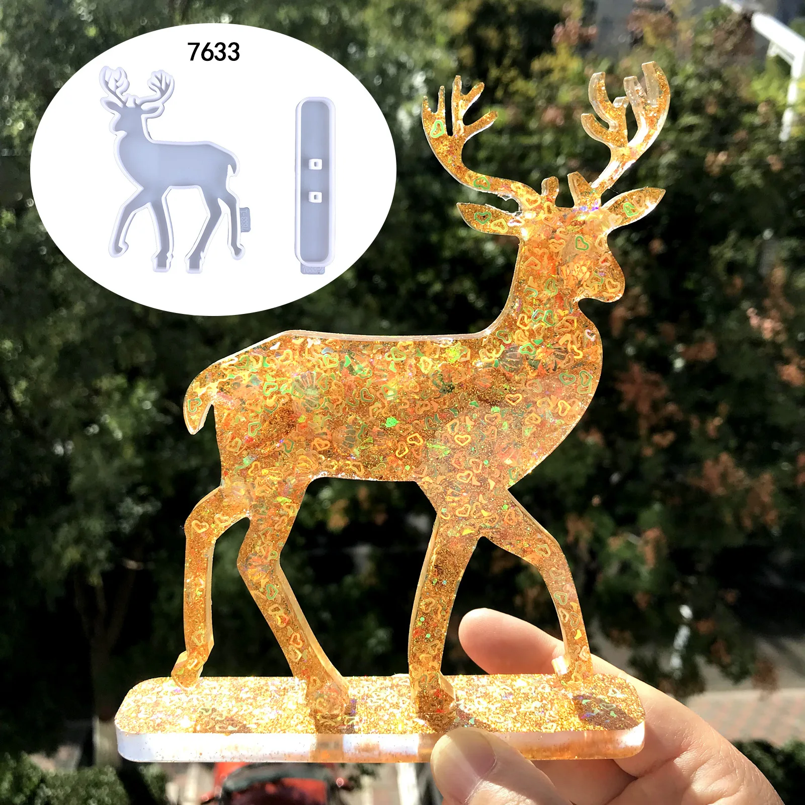 Resin Molds Christmas Earrings Reindeer Earrings Molds Silicone Epoxy Resin  Mold