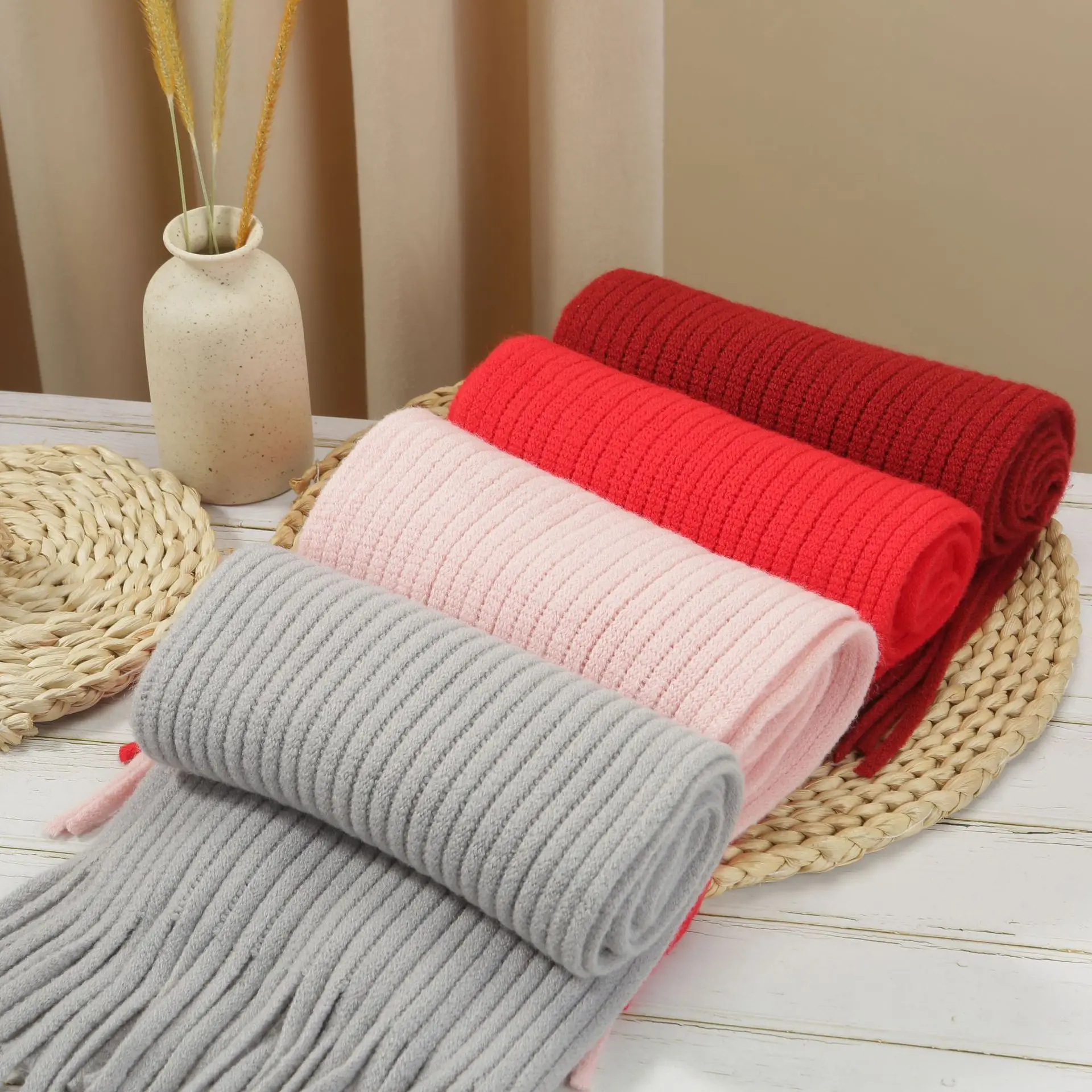 Fashion Boy Girl Winter Warm Scarf Knitting Wool Children Neck Warmer Wrap Outdoor Soft Neck Cover Windproof Protection