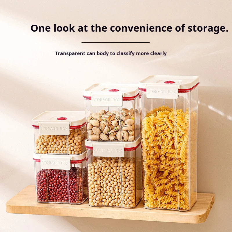 Vacuum Sealed Tank Food Vacuum Storage Box Kitchen Cereals Sealed Canister  Fresh-Keeping Food Organizer Dispenser 2