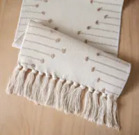 Boho Table Runner Natural Cotton Woven Runner with Tassels for Home Dining Table décor, for Modern Farmhouse Decor 4