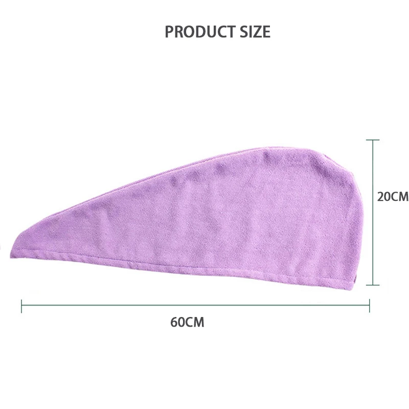 Drying Hair Towel Dry Hair Cap Microfiber Drying Wrap Strong Water Absorbent Triangle Shower Hat Wiping Towel Tool microfiber towel dry hair cap