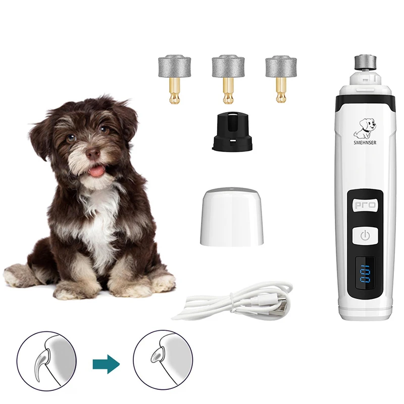 

USB Rechargeable Dog Cat Nail Clipper Electric Pet Nail Grinder Paws Nail Cutter Pet Grooming Trimmer Supplie Dog Nail Clippers