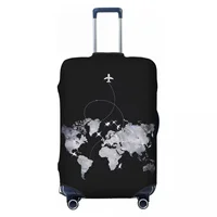 Flight Suitcase Cover Travel Map Cartoon Business Protection Holiday Elastic Luggage Supplies 2