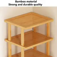 Multifunctional 6 Layers Shoes Rack Bamboo Shoe Cabinets Stackable Stand Shoes Storage Shelf Organizer For Entryway Livingroom 3