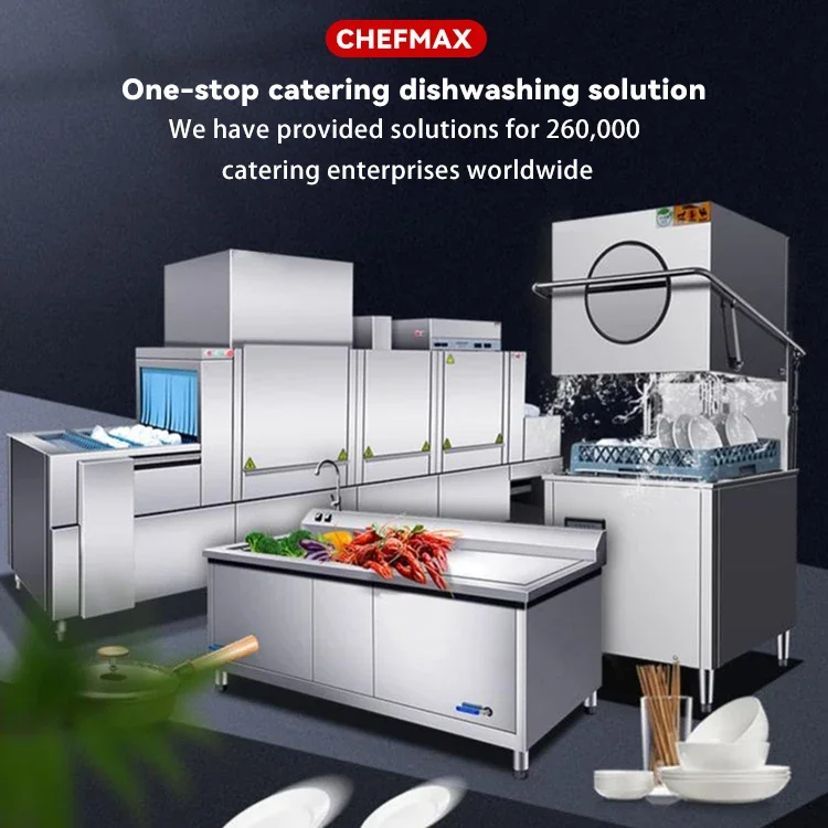 Big Freestanding Sanitizing Semi Automatic Uncovered Hood Type Commercial Washing Dish Dishwasher Machine For Restaurant 6