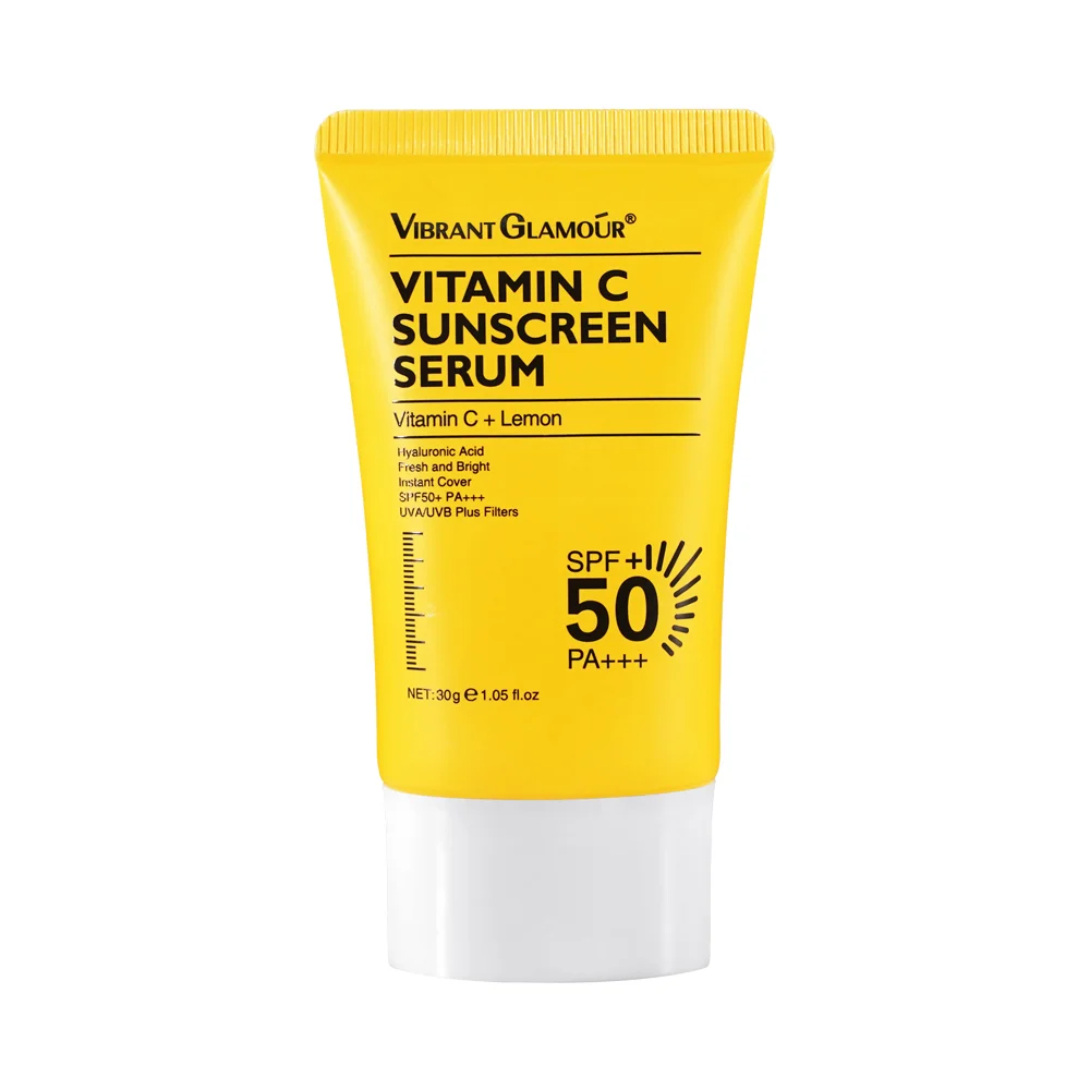 

VIBRANT GLAMOUR SPF 50+ PA+++ UVA/UVB Sunblock 50X C 3X Ceramide Moisturizing 30g Vitamin C Sunscreen Serum