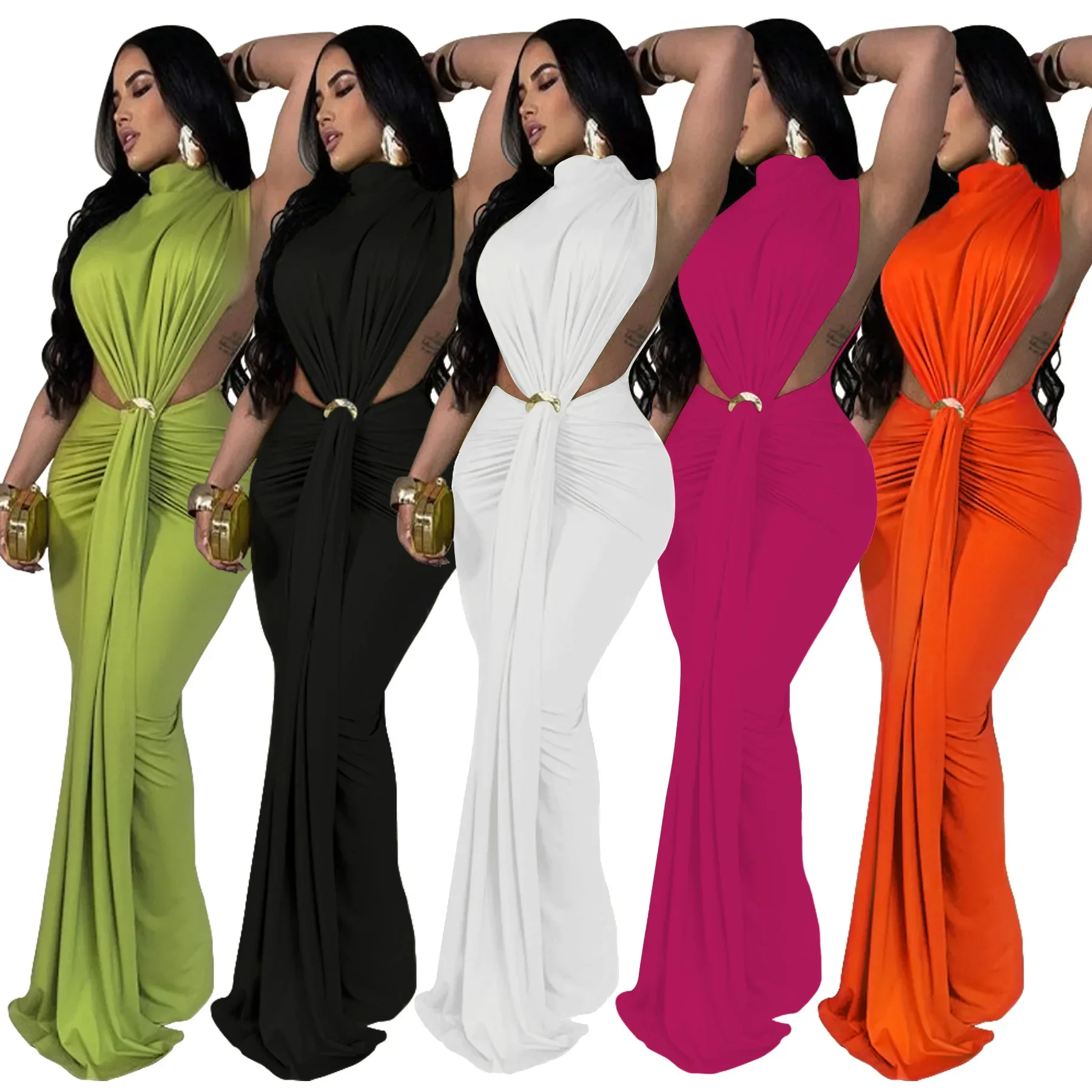Sexy Side Slit Sleeveless Gown