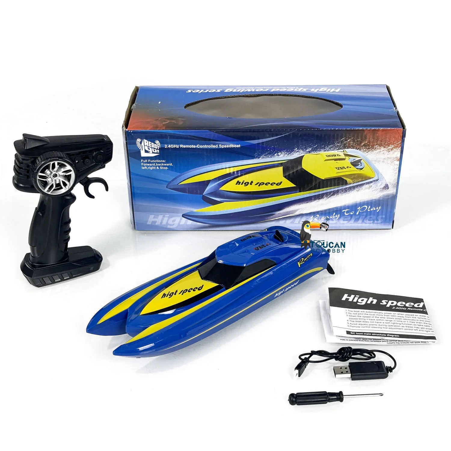Mini RC Toy RTR Boat Electric Racing Ship High Speed Boat 2.4Ghz Radio control Ship model Toy for Kids Adults 2