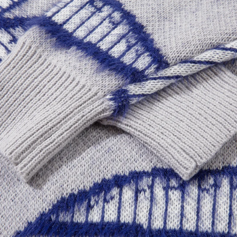 UPRAKF Oversize Sweater Loose Round Neck Knitted Winter Long Sleeves Warm Autumn Pullovers Casual Trendy Fashion