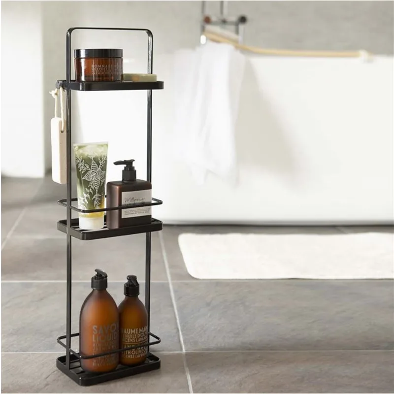 

Storage Items Modern Simple Bathroom Shelf Multi-layer Structure Shower Shelf Strong Load-bearing Storage Shelves Space Saving