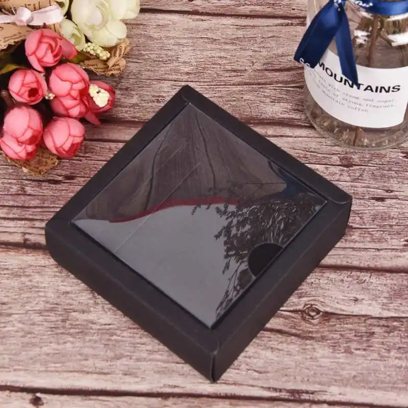 10Pcs Transparent Kraft Paper Gift Boxes with Clear Window, Multi-Size DIY Packaging fo... - SKU TPGB1014 - UGI Packaging