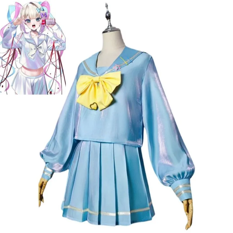 

Game Rain OMG Kawaii Angel Ame KAngel NEEDY GIRL OVERDOSE Cosplay Costume Wig Anime School JK Sailor Uniform Hallowen Suit