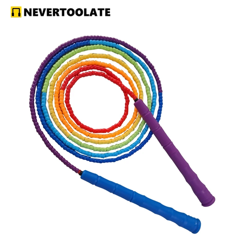 

NEVERTOOLATE RUSSIA UKRAINE 3 meter length between handles beaded skipping rope soft PVC beads adult skill tricks tall people