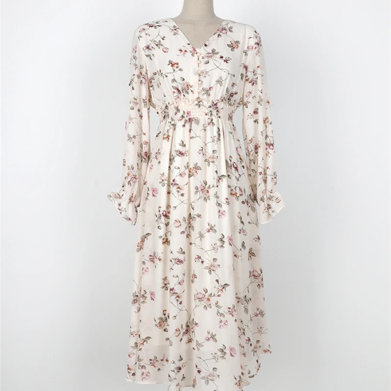 2022 Spring Autumn Long Chiffon Dresses Hot Sales Women