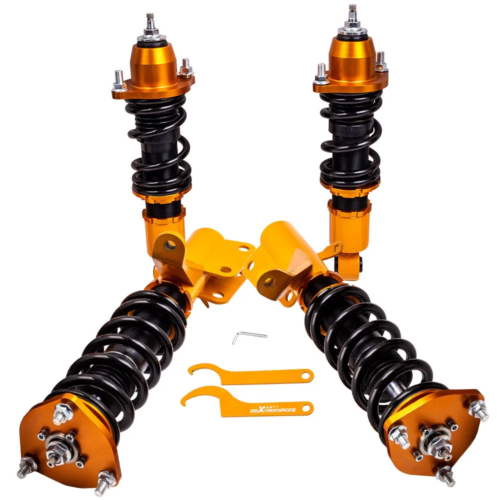 Front Rear Coilovers 24 Clicks Shocks Absorber Set For Honda Civic & SI 20012005 Suspension