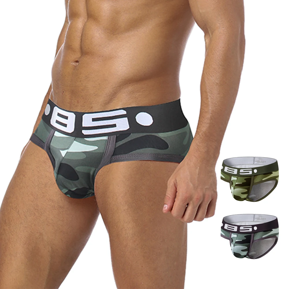 

Mens Underwear Cotton Camouflage Wear Sexy Bikini Briefs Men Shorts Underpants for Men Male Panties BS141