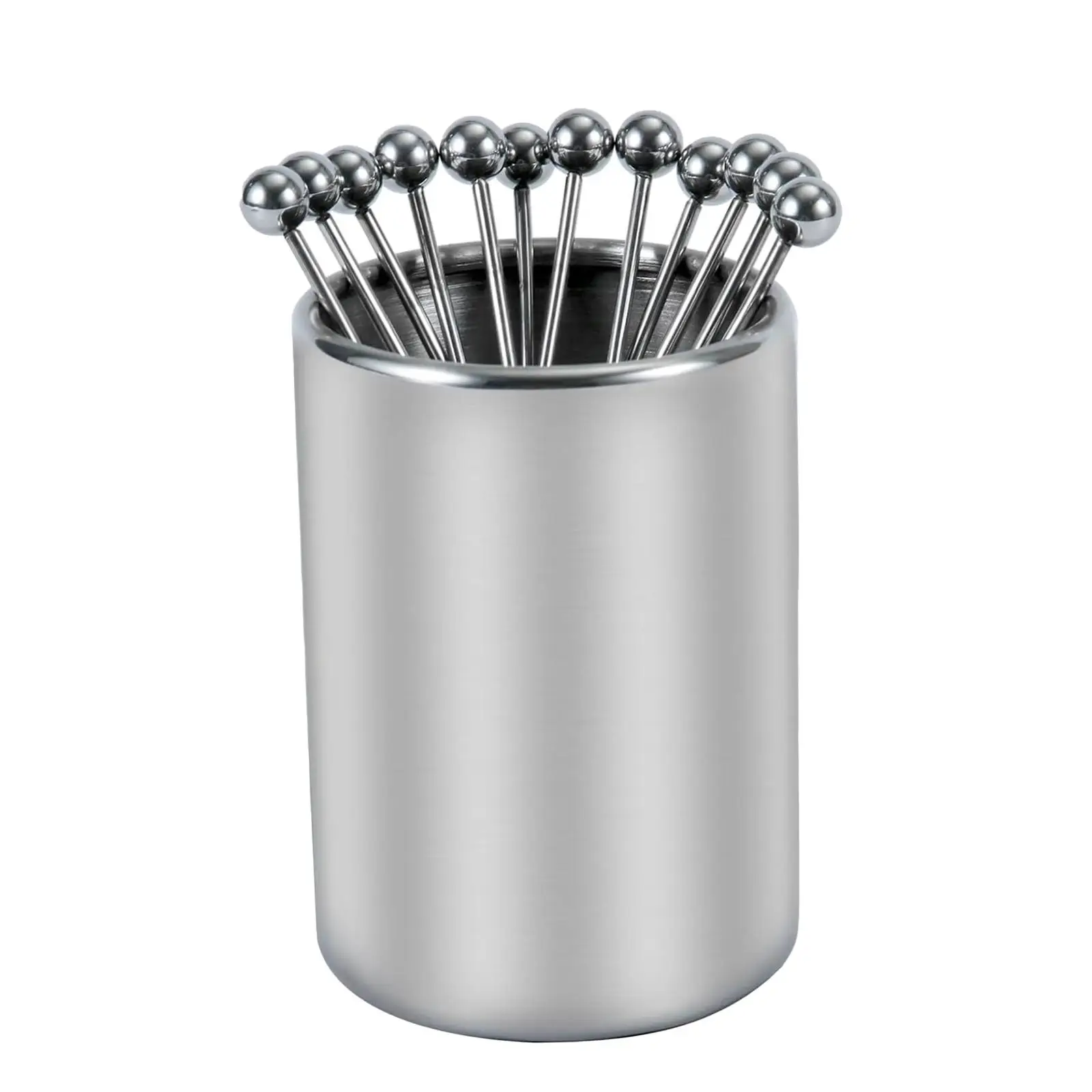 12Pcs Cocktail Toothpicks Toothpick Holder Metal for Wedding