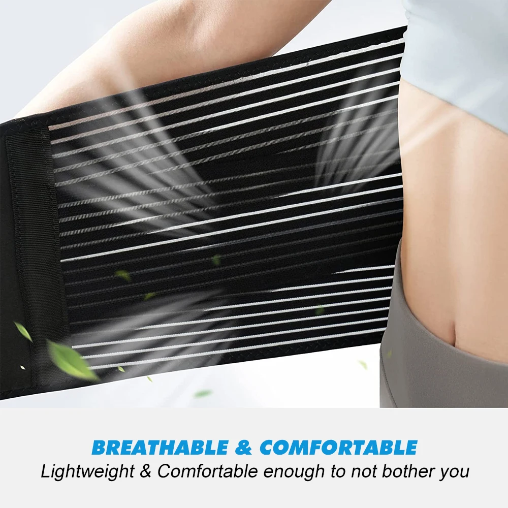 Lumbar Support Belt Back Brace Back Support Belt For Lower Back Pain Relief 6 Stays Breathable For Men Women Work