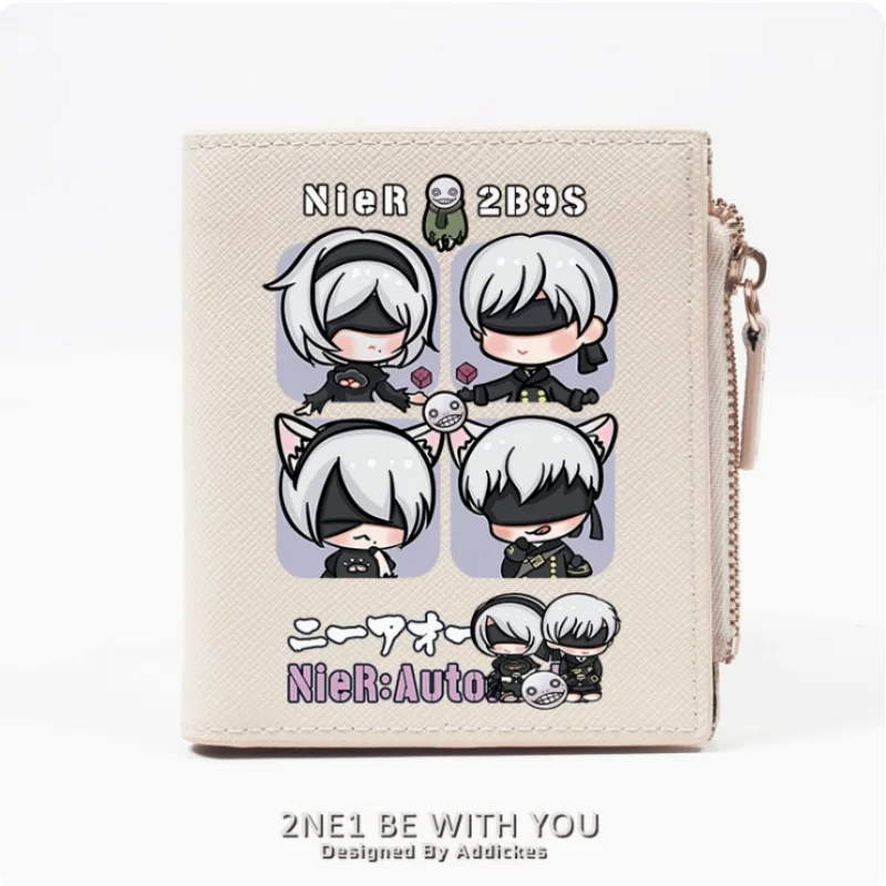 

Anime NieR:Automata Zipper Wallet Fold Bag Multi Card Coin Pocket Holder Fashion Kids Wallets Gift