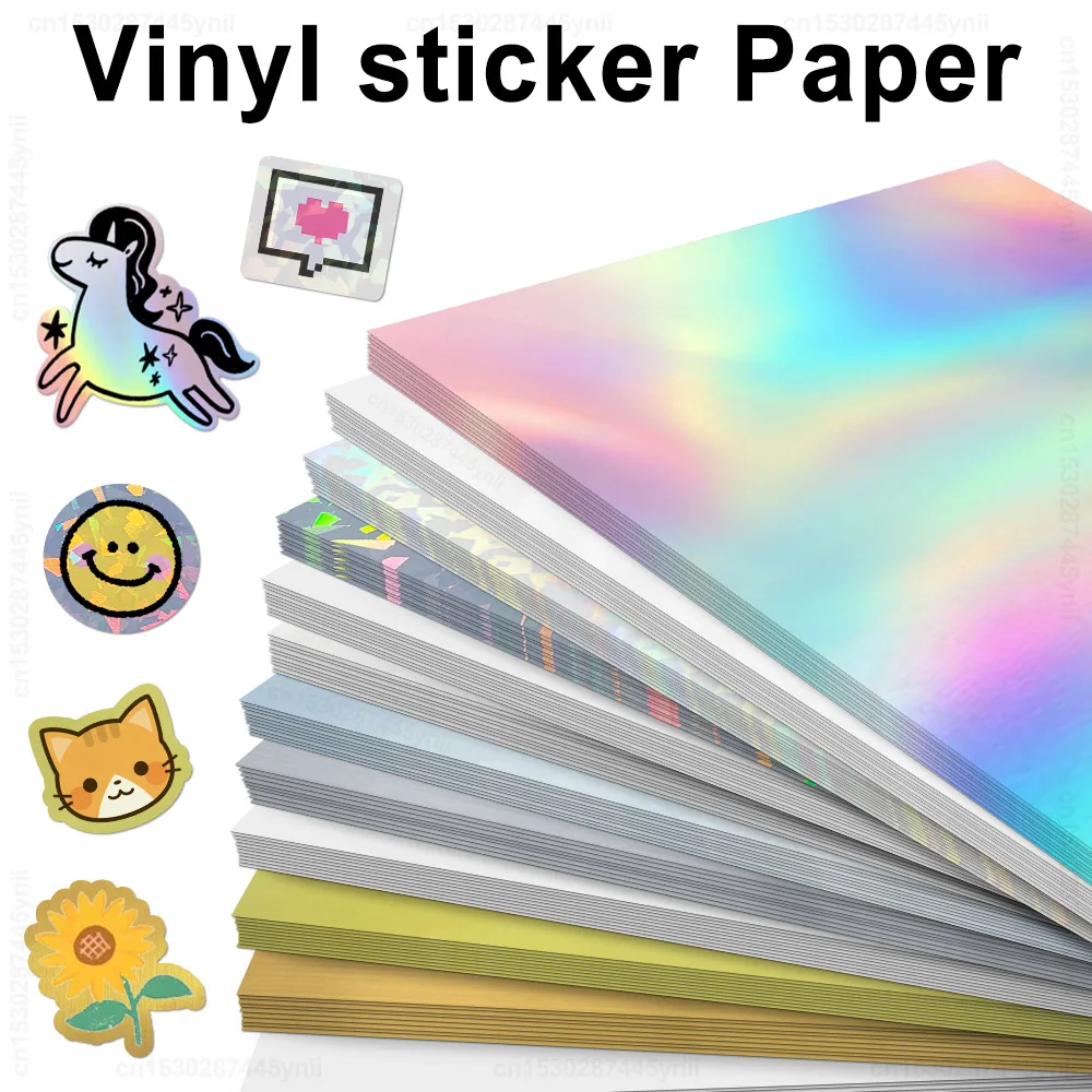 10 Sheets Printable Vinyl Sticker Paper Waterproof A4 Transparent Copy Paper  for Inkjet Printer DIY Self-adhesive Label Stickers - AliExpress
