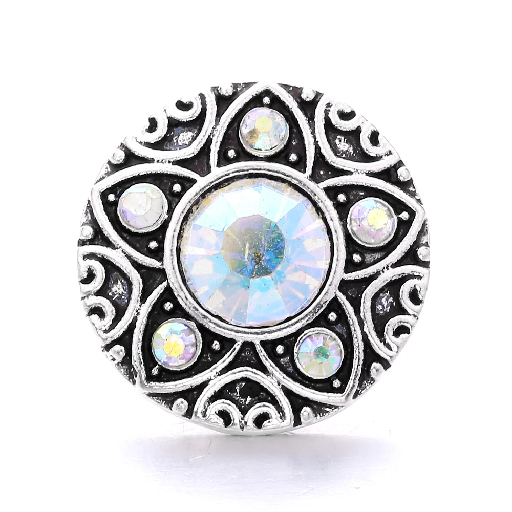 30pcs Flower 18mm Snap Buttons for Snap Bracelet Bangle DIY Button Jewelry Making