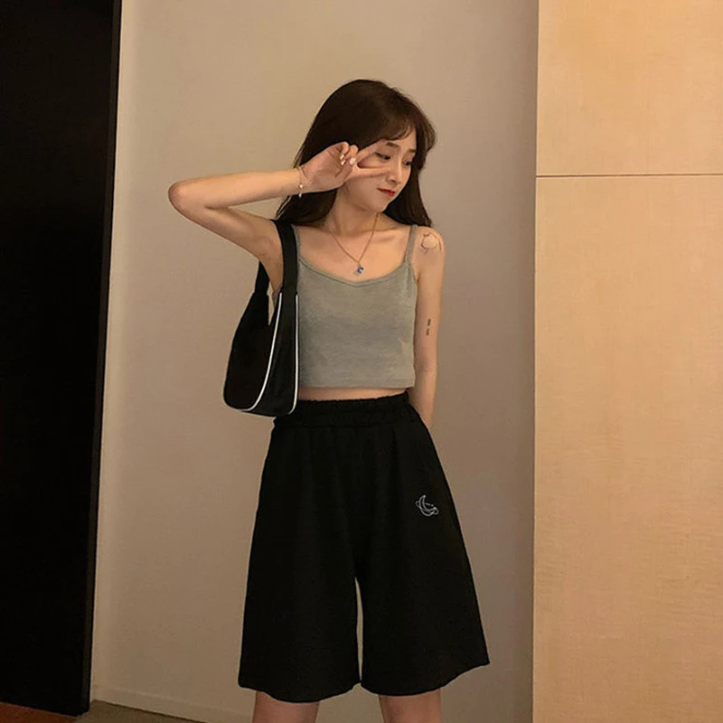 Shorts Summer Women's Clothing Losse High Waist Shorts Fashion Casual Harajuku Alle Match Student Chic Shorts Woman Pants gym shorts