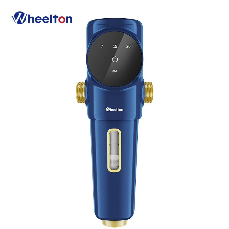 WHEELTON Automatic Flushing Spin Down Sediment 40 Microns Whole House