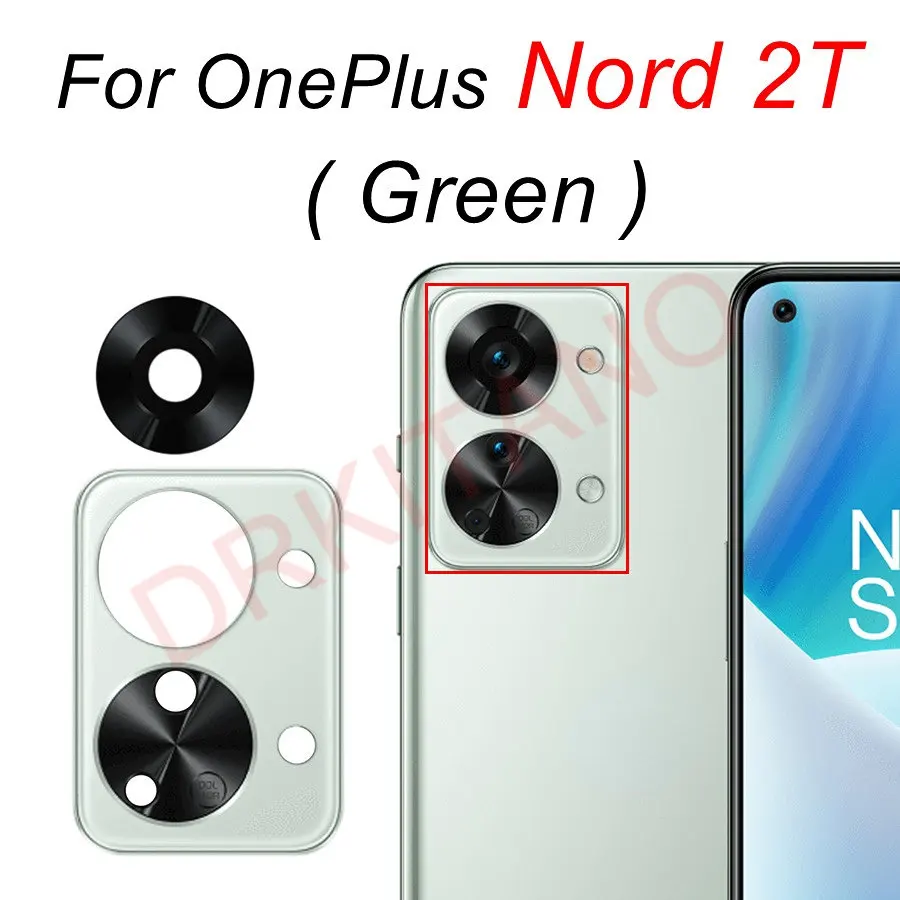 OnePlus Nord 2T 5G 메인 카메라 커버 교체 + 접착 스티커 CPH2399 CPH2401 용 후면 카메라 유리 렌즈