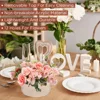 Simplicity Acrylic Flower Vase Clear Circular Low Vase Wedding Birthday Party Decor Home Dining Table Decorations 2