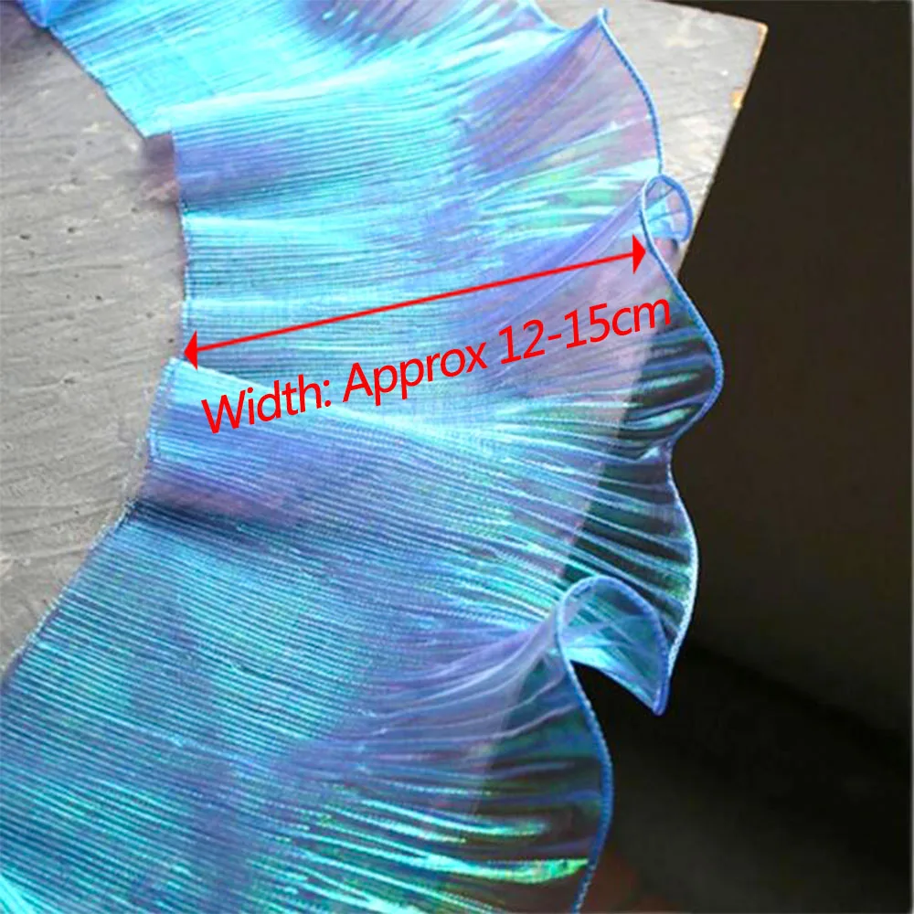 Lace Fabric Pleated Ribbon to Dress Laser Handicraft Clothing Diy Supply Apparel Needlework Accessories Ruffle Sewing Decoration