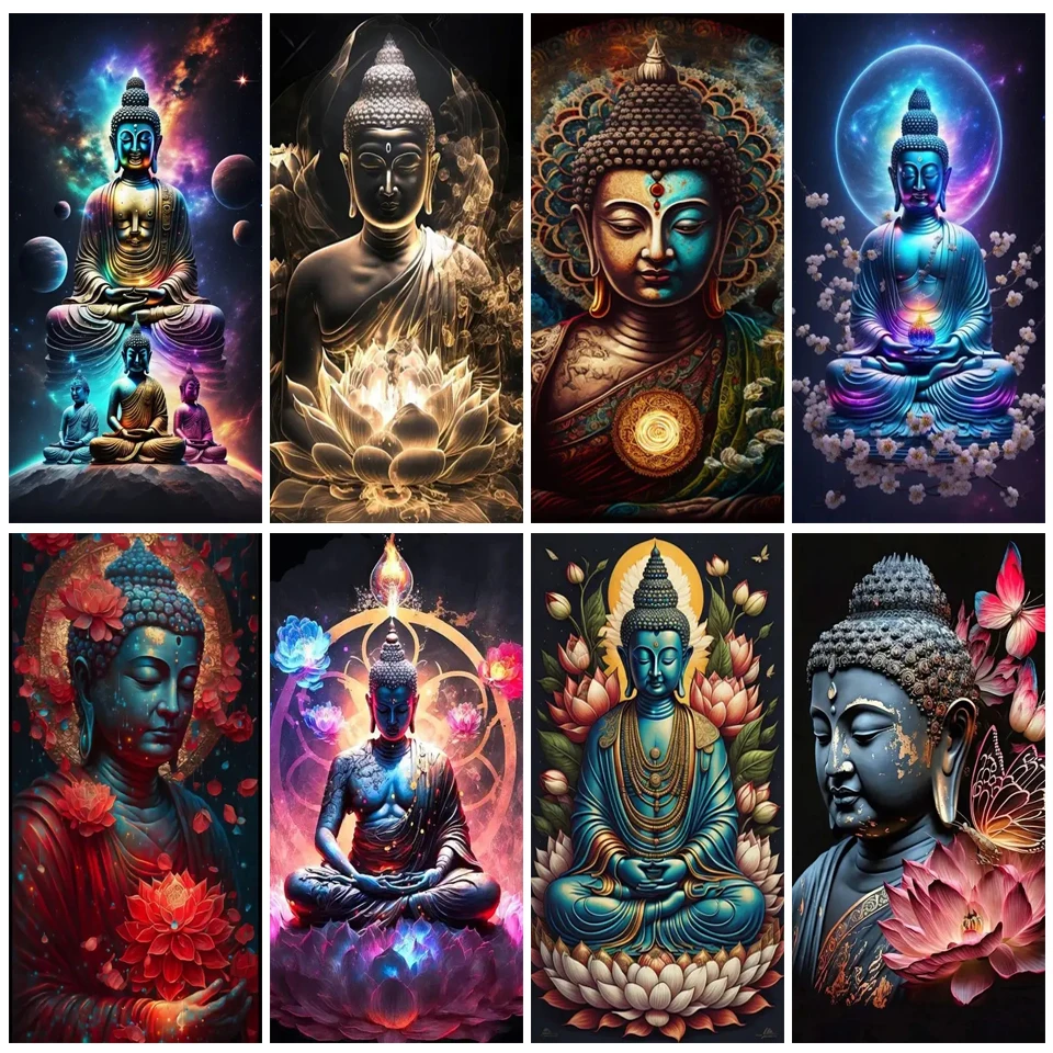 

Diamond Painting Buddha Pictures Full Square/Round Drill Embroidery Cross Stitch Religious Art Rhinestone Picture Decor WE1675