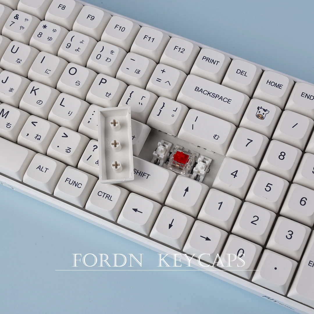 Leite Branco Minimalista Keycaps, Perfil XDA, 121