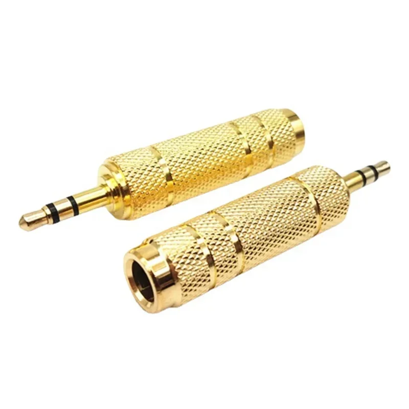 Premium Audio Adapter: 6.35mm Male to 3.5mm Female Converter for Earphones and Amplifiers