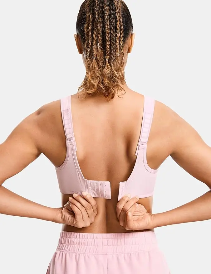 SYROKAN Sport Bra Women Max Control Gym Fitness Tops Activewear Beathable Yoga Curve Underwear High Support Plus Underwire 6