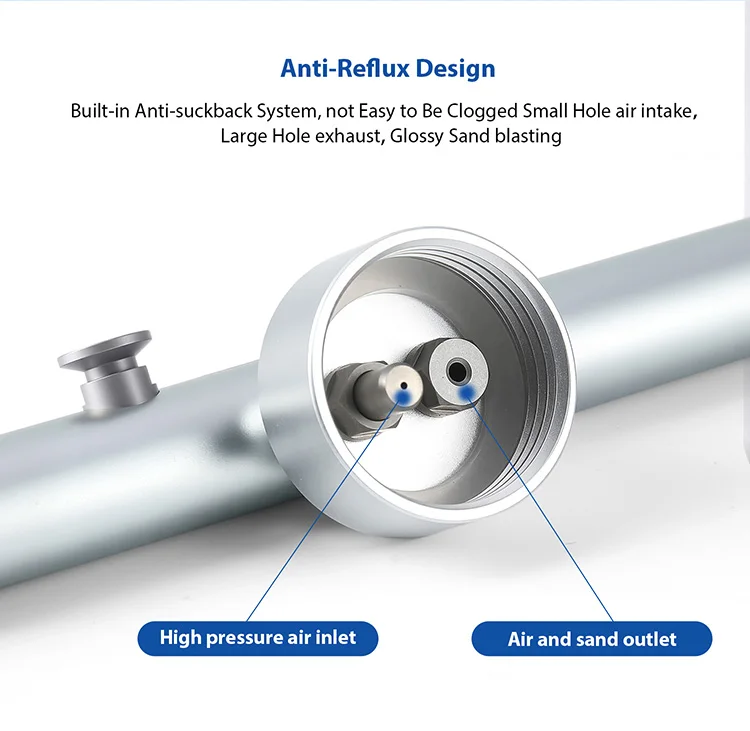 AZDENT Dental Aluminiumoxid Mikroblaster mit Wasserspray Aluminiumoxid-Sandstrahlpistole Luftpolierer Zahnarzt-Ausrüstung – Detail 6