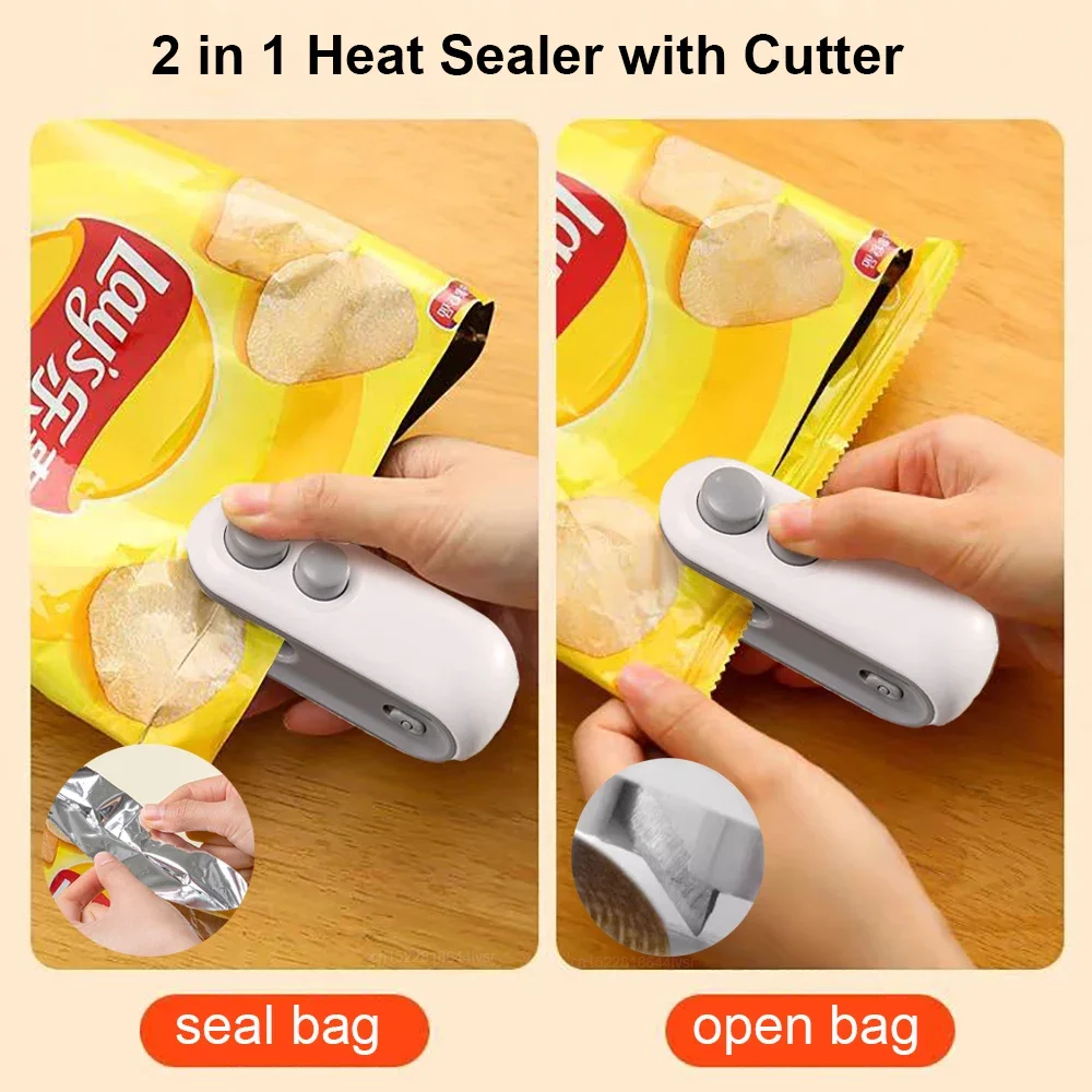 Xiaomi Mini Heat Bag Sealing Machine Portable Package Sealer Bag Plastic Food Sealer Bag Handheld Sealer Food Package HeatSealer 4
