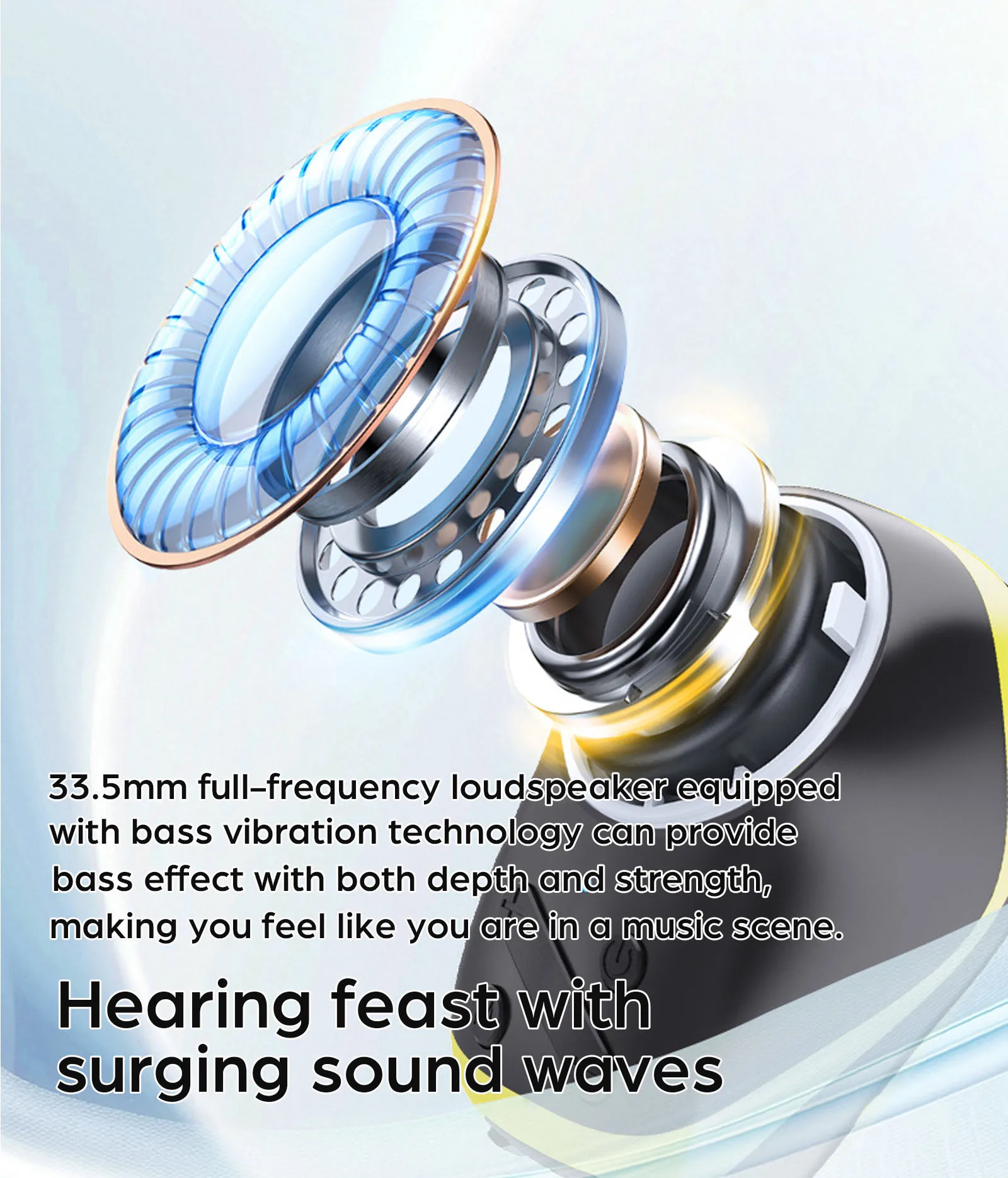 Mini Pocket Bluetooth Speaker IPX5 Waterproof Outdoor Subwoofer Portable Wearable Wireless Stereo Music with Magnetic Clip Box