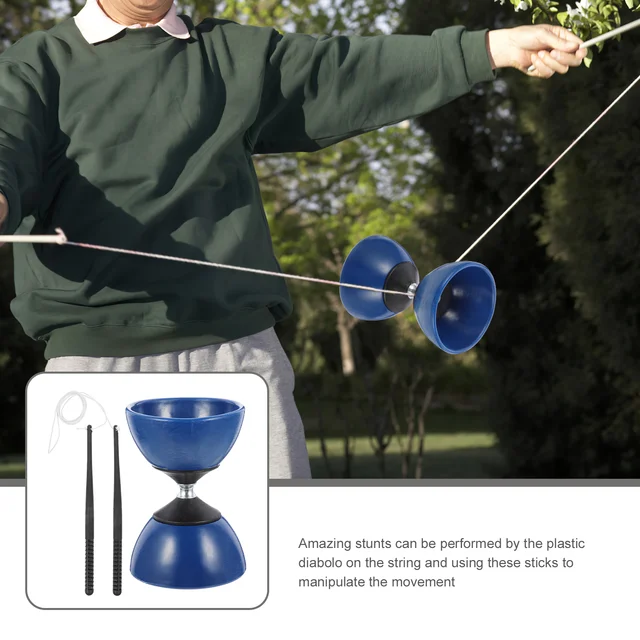 Yoyo with Stick Unresponsive Juggling Rayan Kids Shutter Chinese Yo-Yo Diabolo Large 3