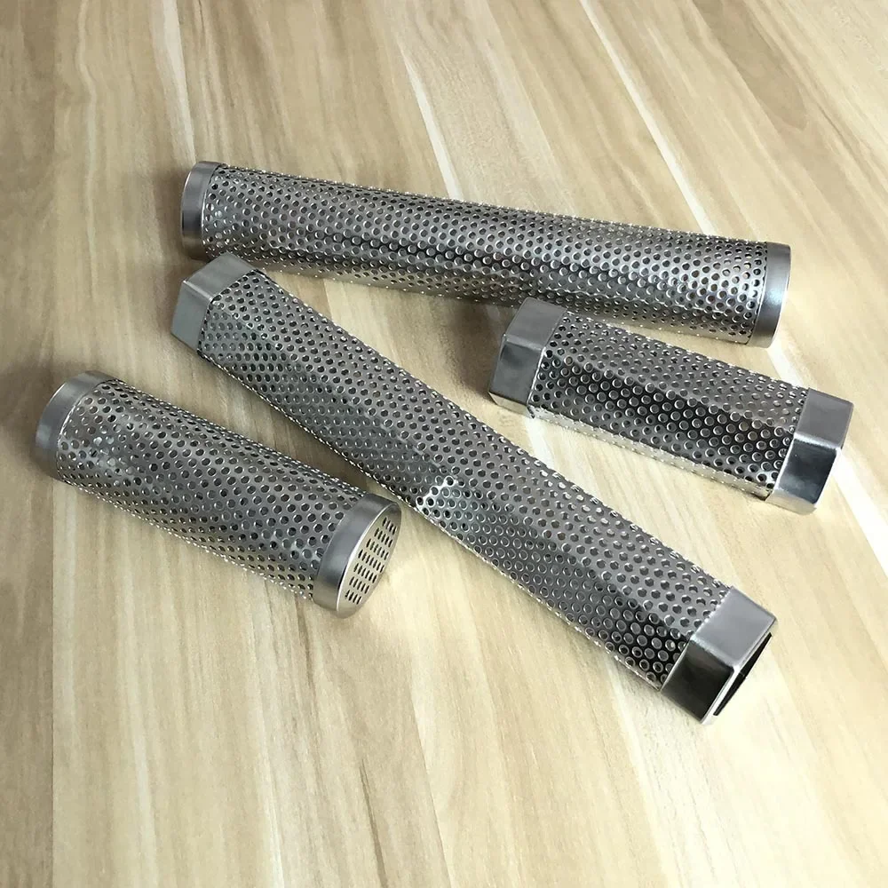 Stainless Steel Smoker Grill Tube Perforated Mesh Smoker Tube Filter Gadget Generator Pellet Smoking Accessories Tools