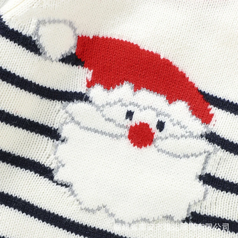 Infant Toddler Baby Boy Girl Knit Sweater Blouse Pullover Santa Clause Sweatshirt Warm Crewneck Long Sleeve Tops Christmas