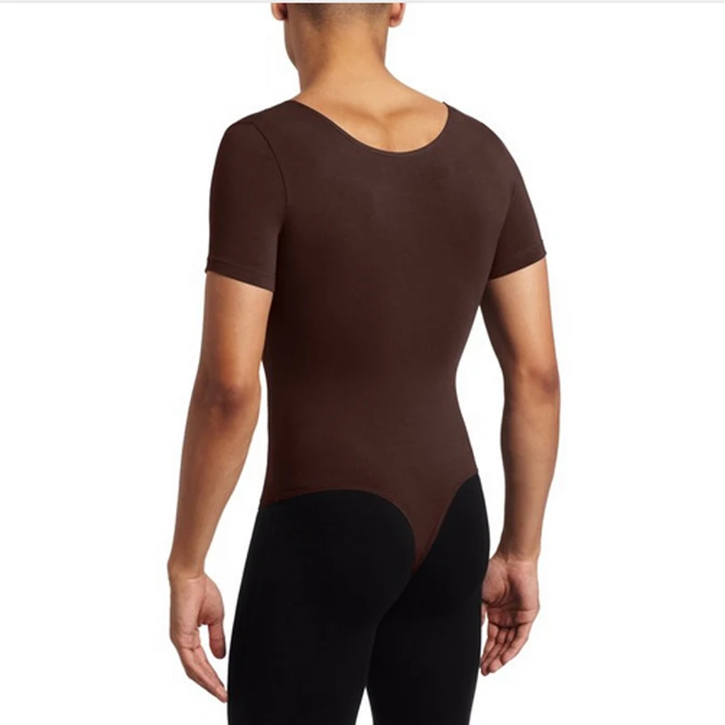 Speerise Men Spring Gymnastics Leotards Ballet Costumes Nylon Skin Tight Dancewear Bodysuit Black Suits одежда для танцев