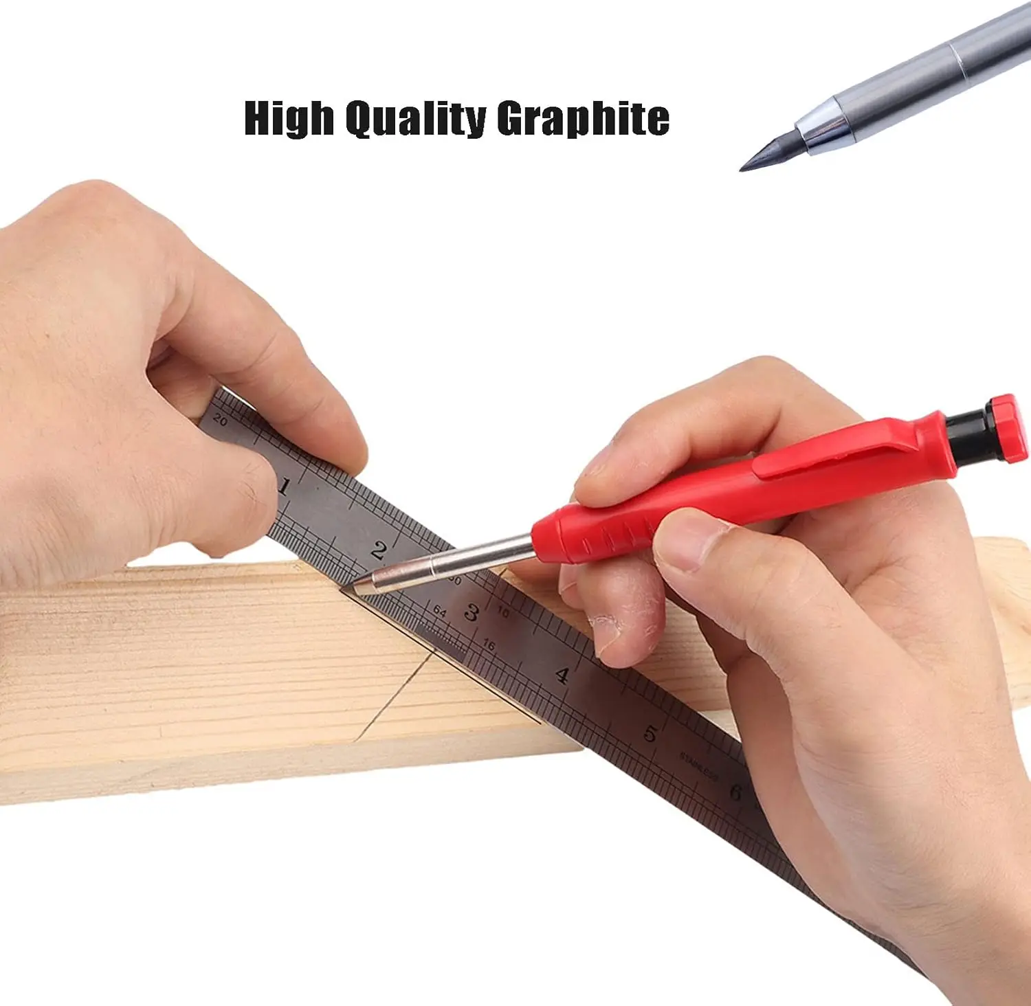 36 PCS 2.8mm Pencil Lead Refills for Carpenter Pencil Mark Pencils Deep Hole Construction Pencil Replacements Study Pencil Leads 6