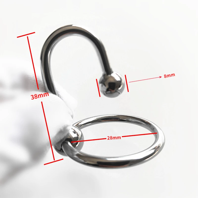 Ανδρικό παιχνίδι σεξ βύσματος δαχτυλιδιών μεταλλικών χαντρών καθυστέρησης Glans για άνδρες, διεγερτικός ερεθισμός ουρηθρικός διαστολέας_voghion.com