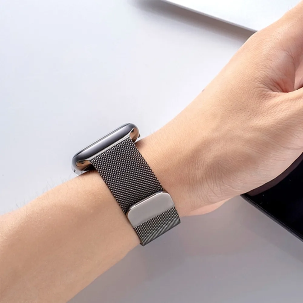 Elegant Milanese Loop Metal Strap for Apple Watch - Premium Stainless Steel Band